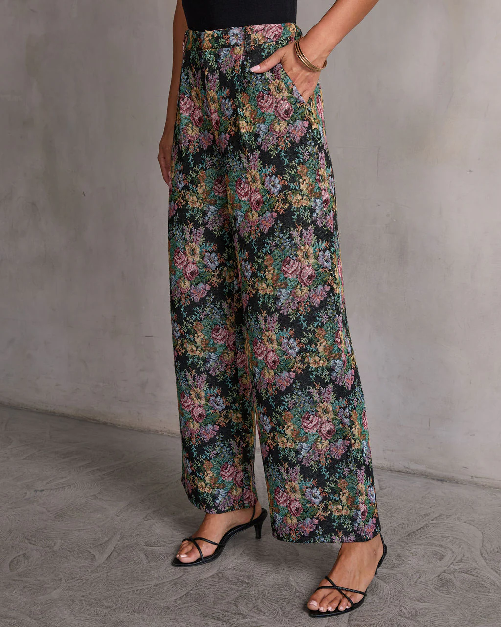 Moment In Time Floral Tapestry High Rise Pants - Image 3
