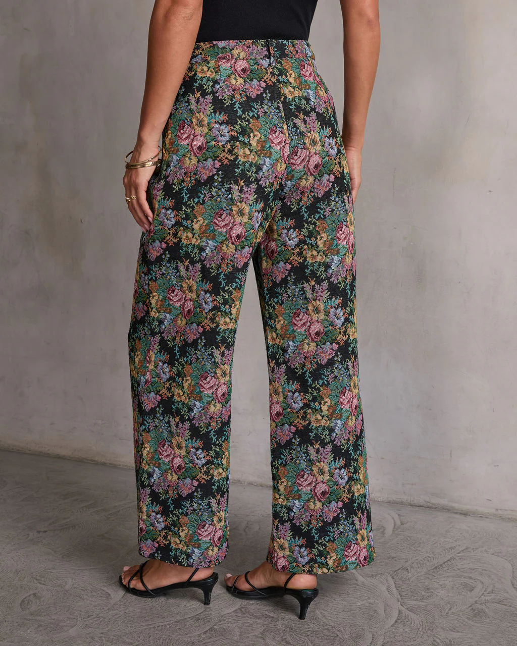 Moment In Time Floral Tapestry High Rise Pants - Image 4