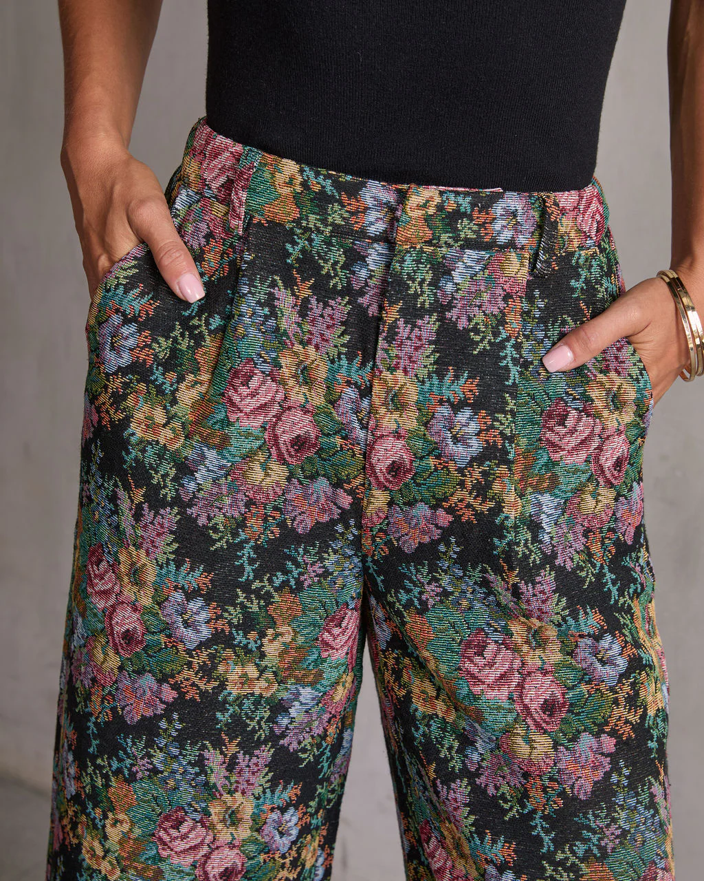 Moment In Time Floral Tapestry High Rise Pants - Image 6