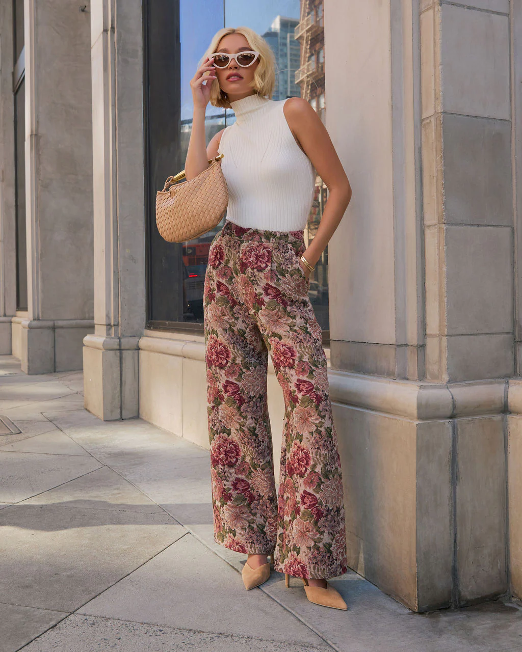 Moment In Time Floral Tapestry High Rise Pants - Image 7