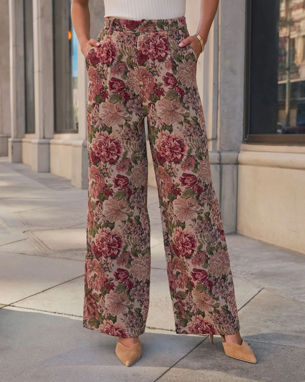 Moment In Time Floral Tapestry High Rise Pants - Image 8