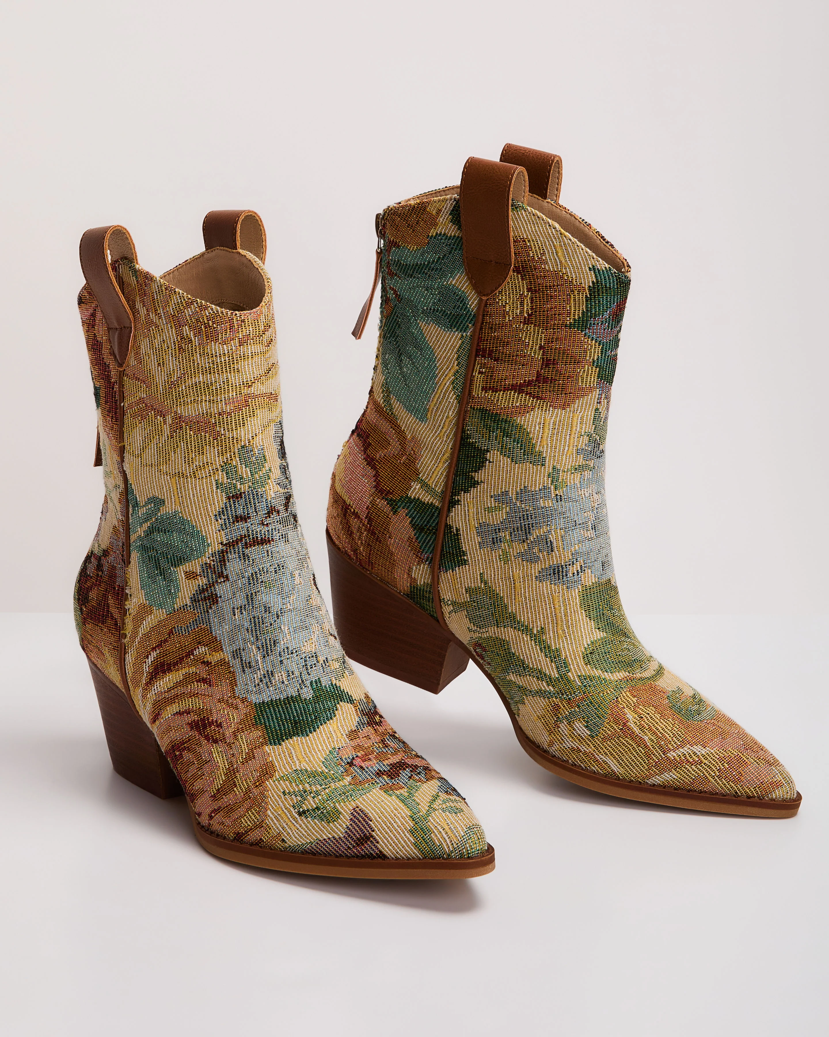 Garden Stroll Brocade Western Bootie - Image 5