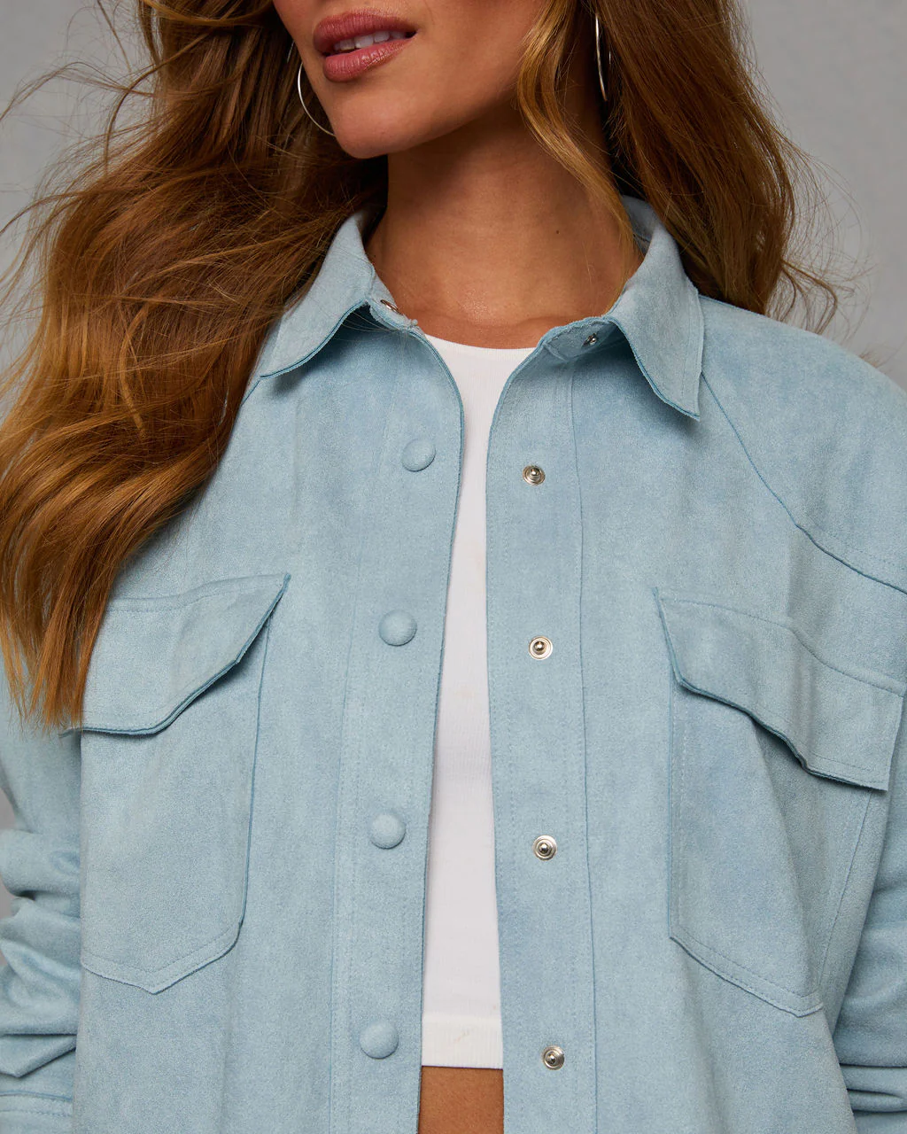 Airelle Faux Suede Button Down Top - Image 11