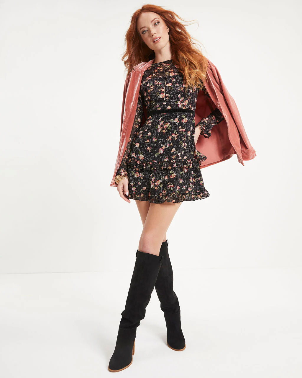 Genesis Floral Tiered Mini Dress - Image 3