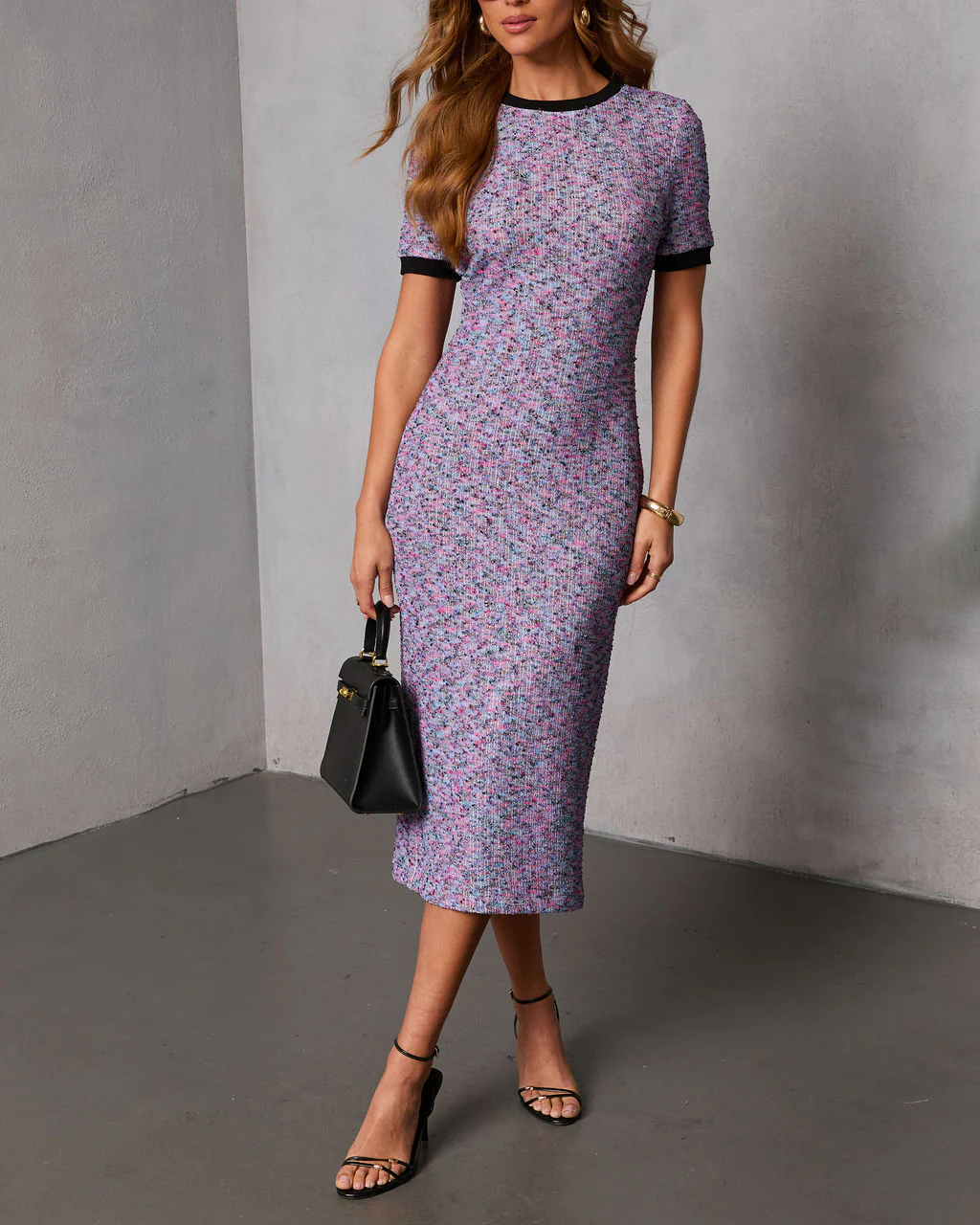 Gentle Glow Bodycon Knit Midi Dress - Image 5