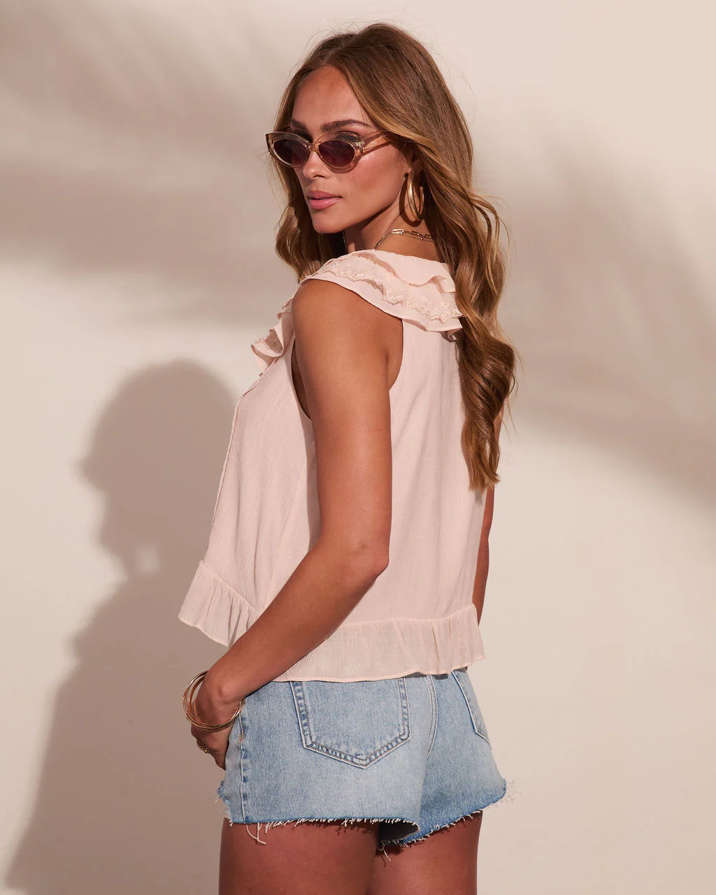 Gentle Style Ruffle Trim Top - Image 4