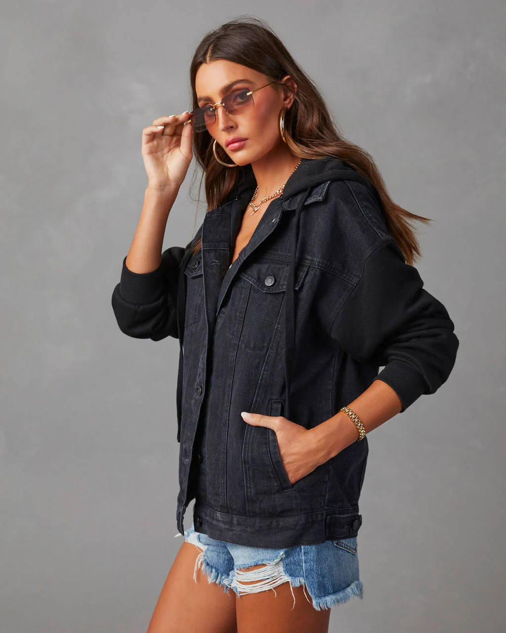 Gerardi Hooded Denim Jacket - Image 4