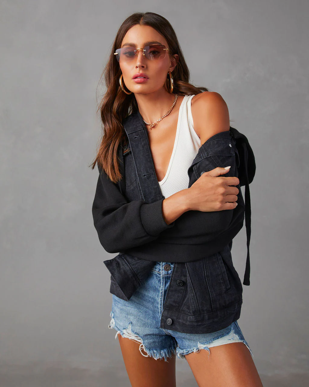 Gerardi Hooded Denim Jacket - Image 5