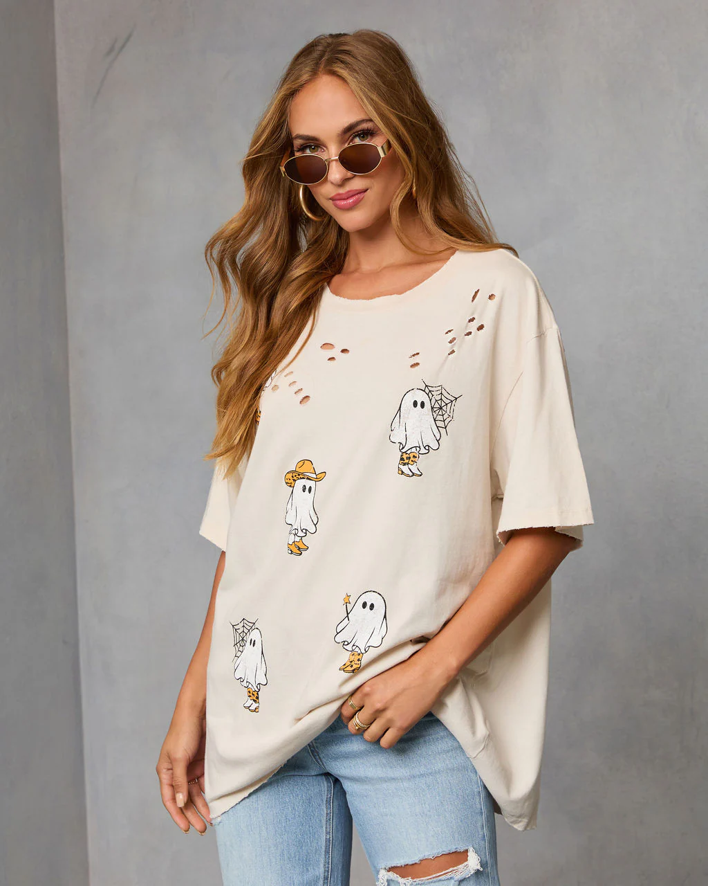 Ghost Rider Distressed Oversized Graphic Tee - Image 3