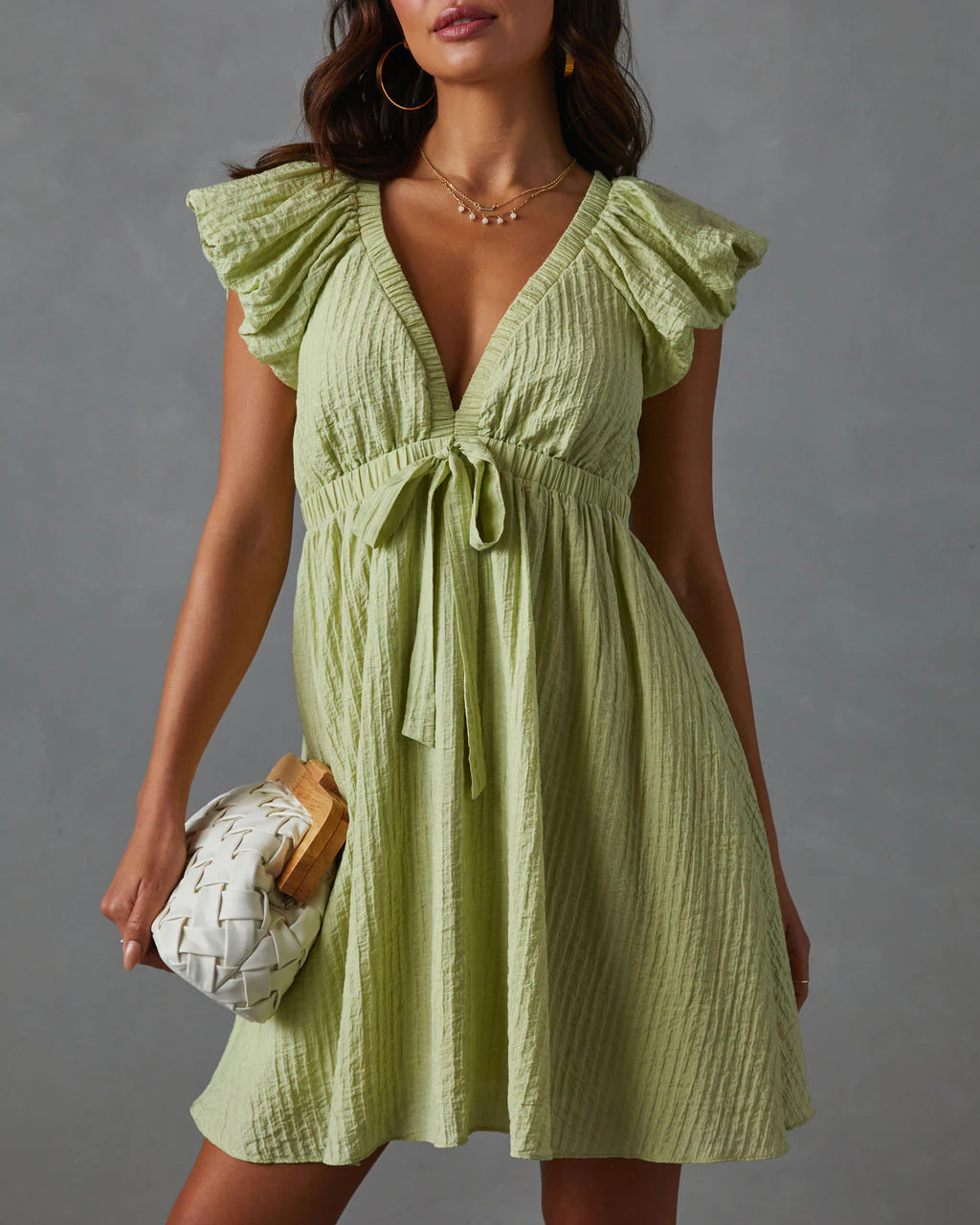 Gigi Puff Sleeve Babydoll Mini Dress - Image 10