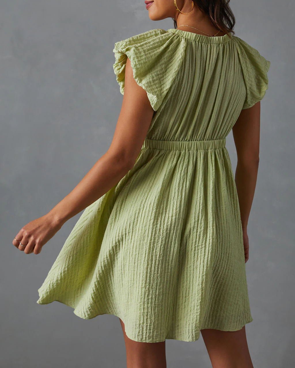 Gigi Puff Sleeve Babydoll Mini Dress - Image 11