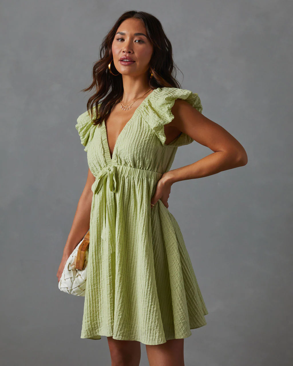 Gigi Puff Sleeve Babydoll Mini Dress - Image 7