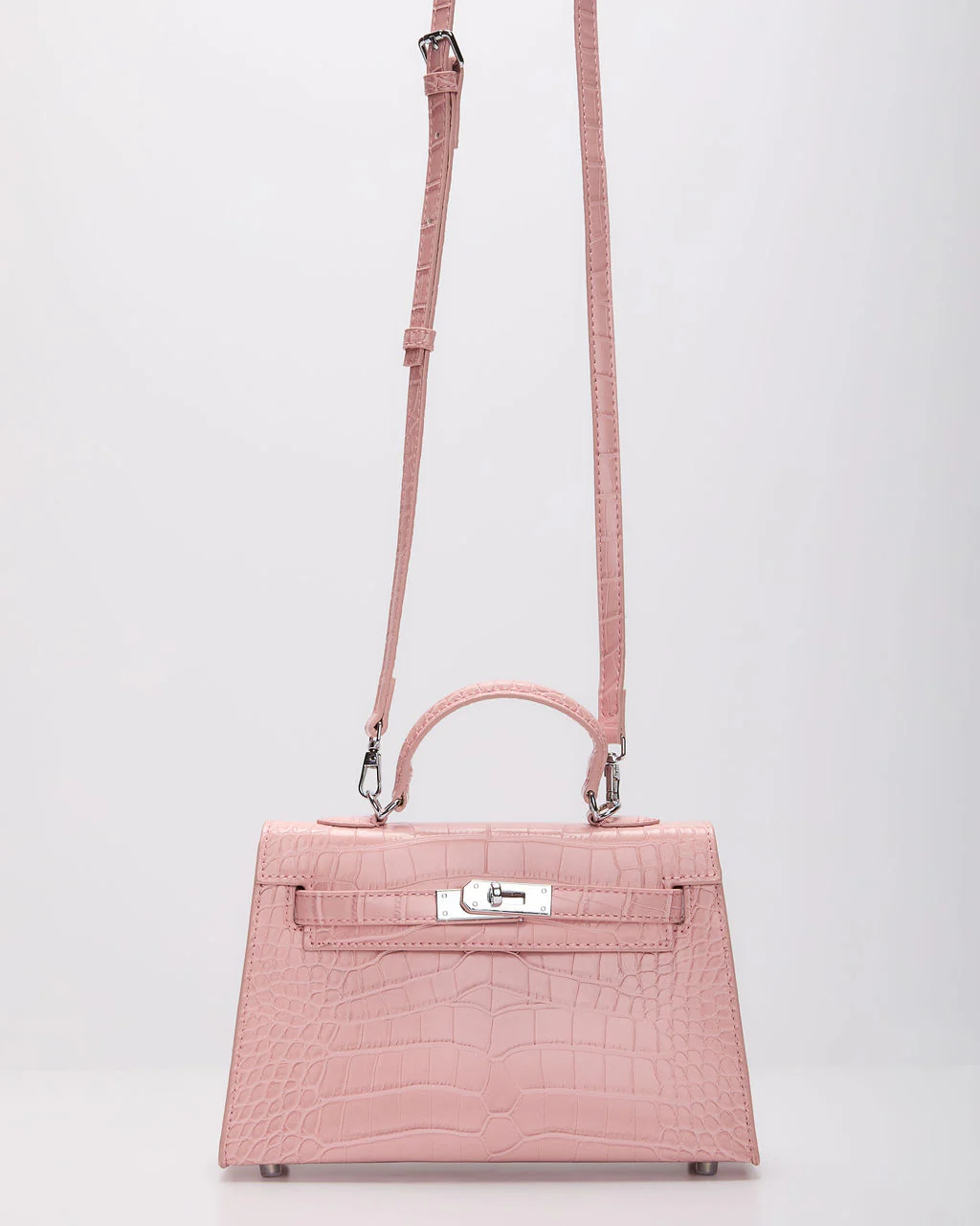 Giorgia Croc Embossed Top Handle Bag - Image 2
