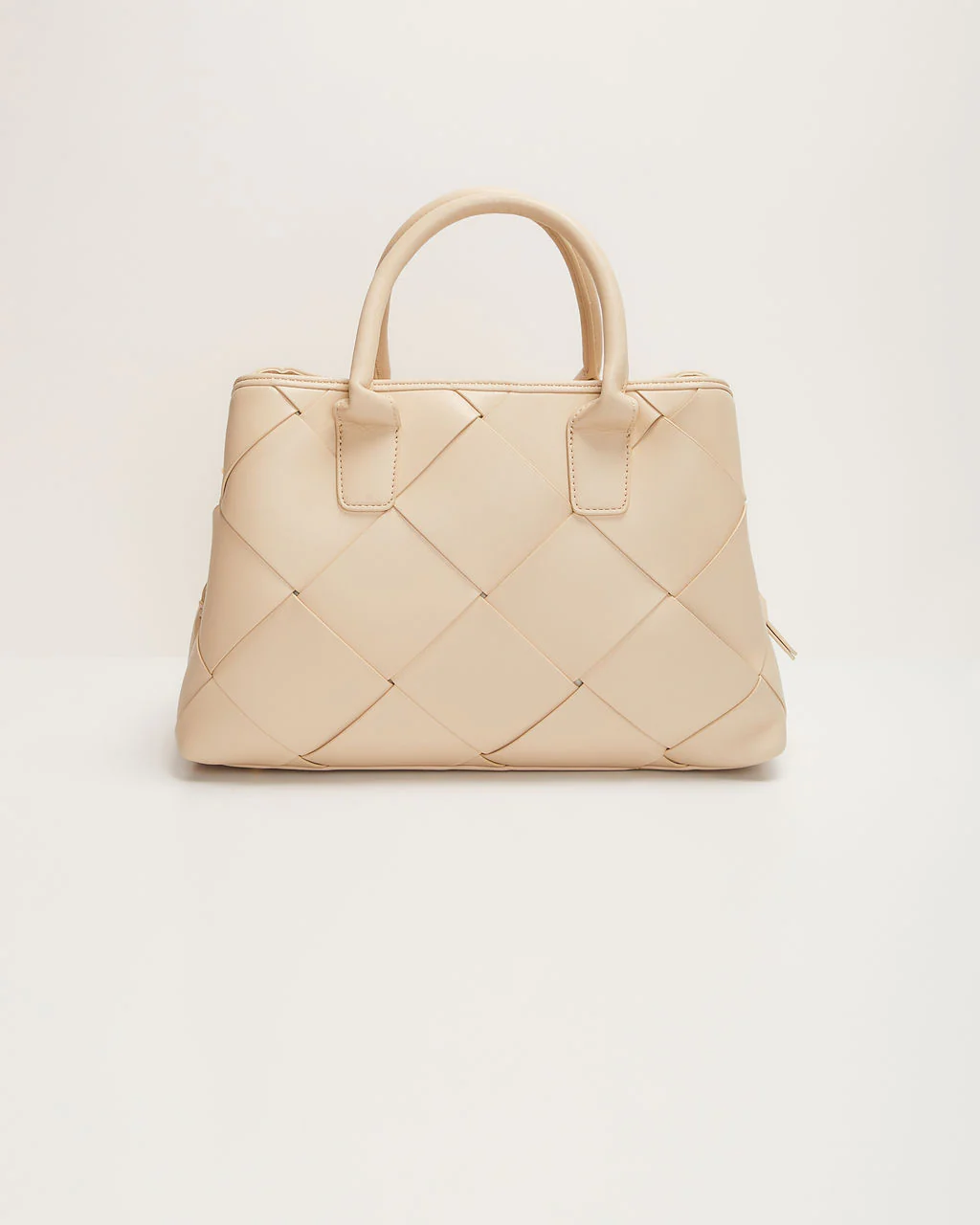 Giorgia Faux Leather Woven Top Handle Bag - Image 2