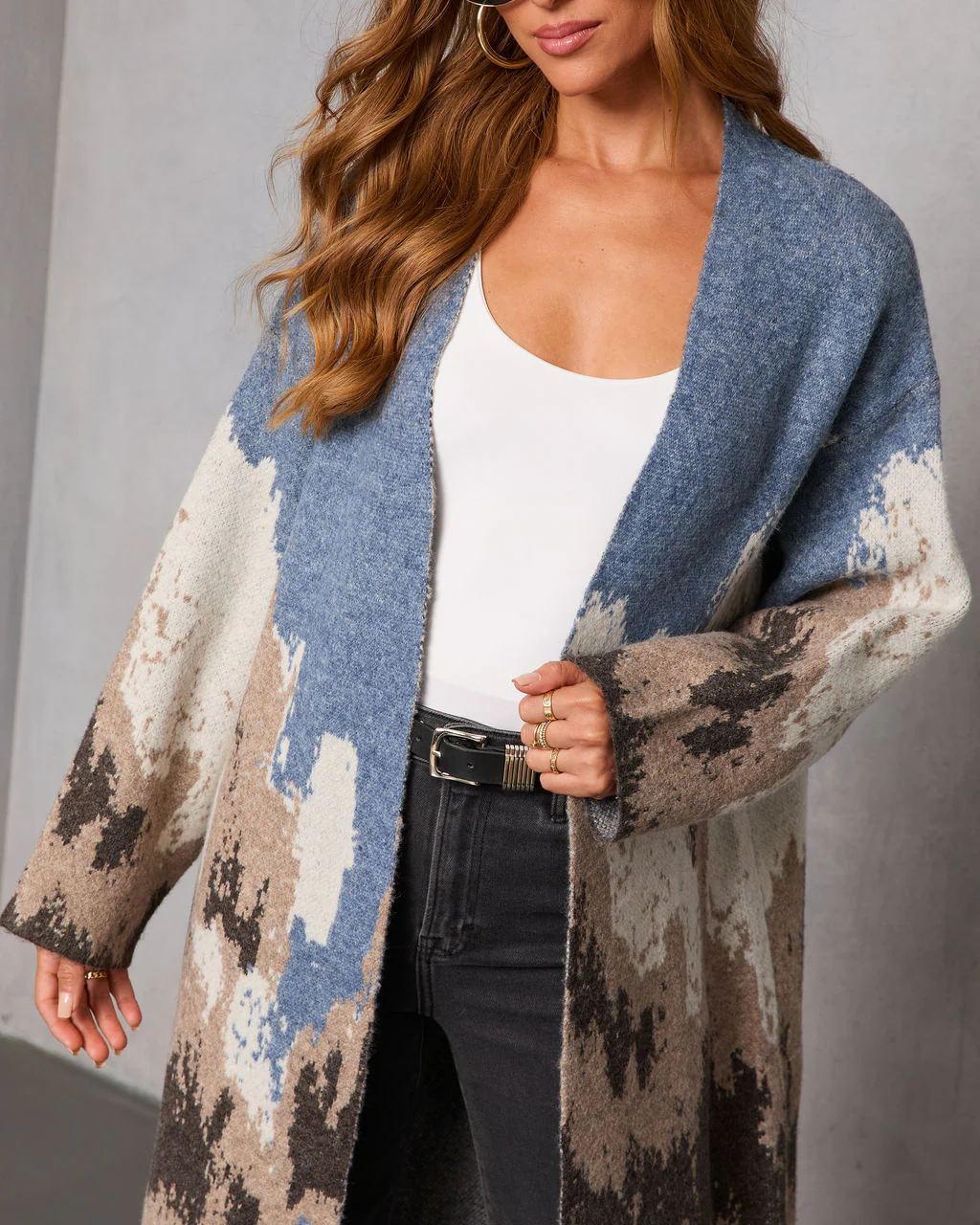 Glacielle Abstract Duster Cardigan - Image 2