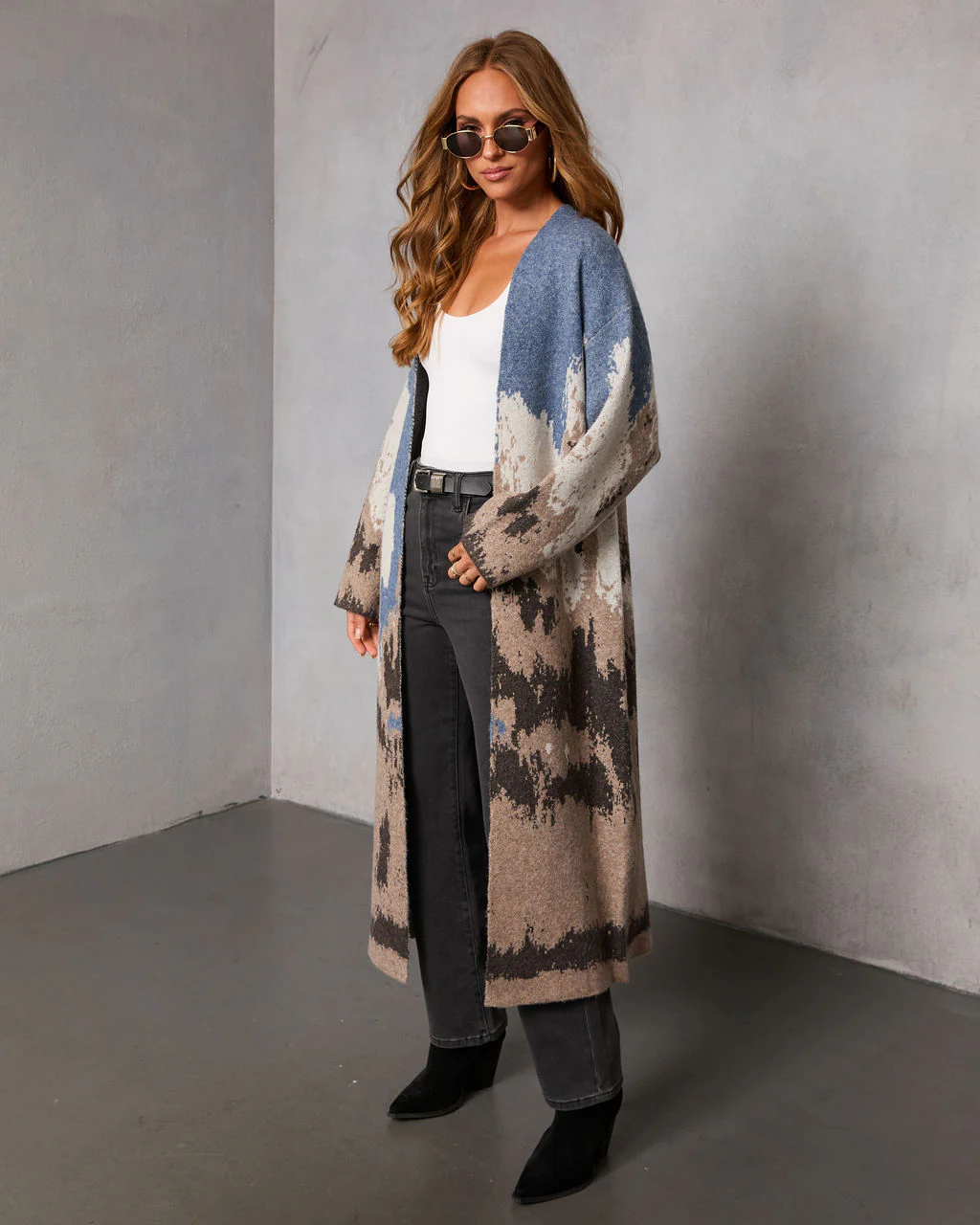 Glacielle Abstract Duster Cardigan - Image 3