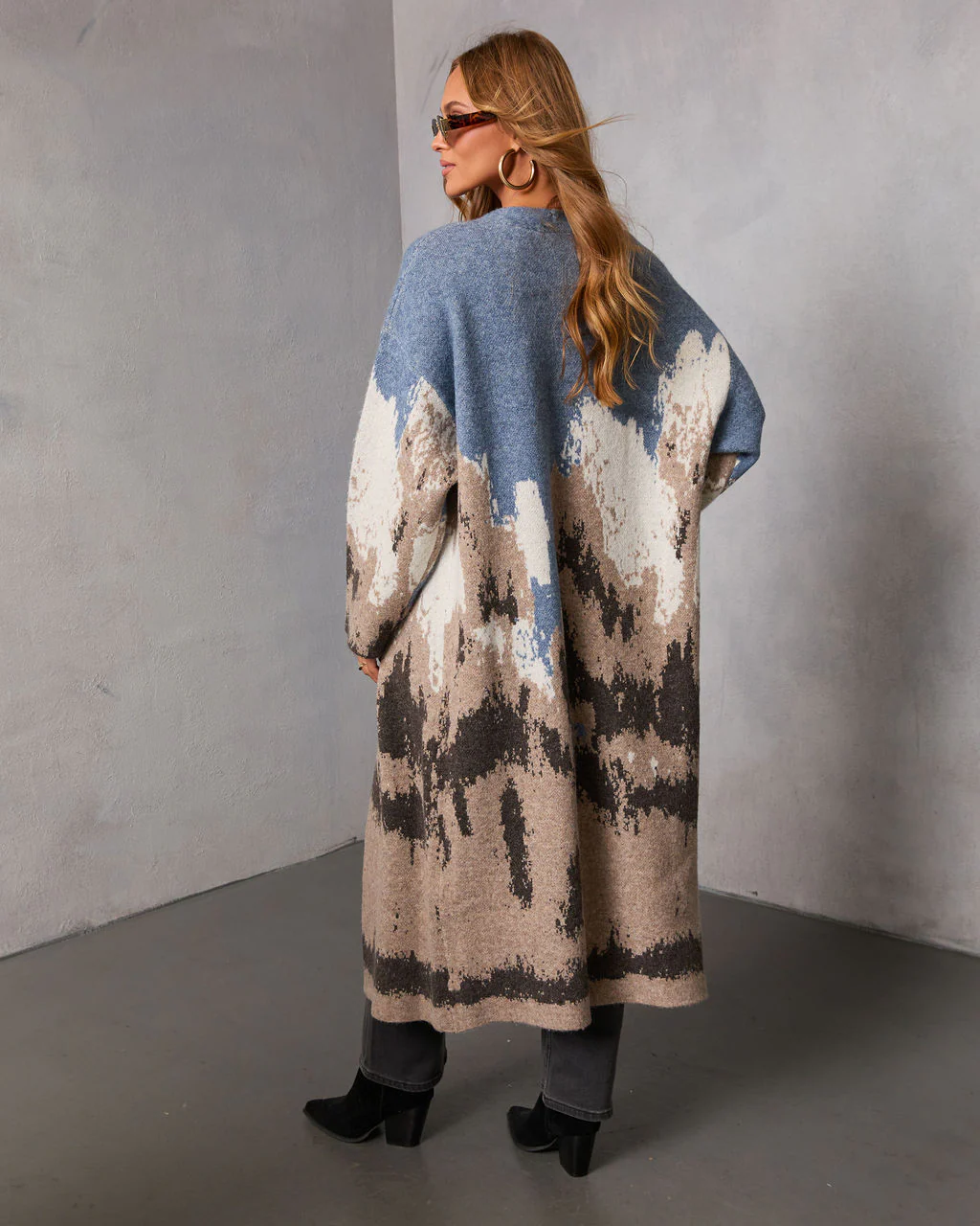 Glacielle Abstract Duster Cardigan - Image 4
