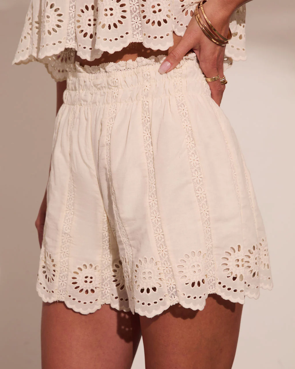 Gleaming Edit Eyelet Shorts - Image 3