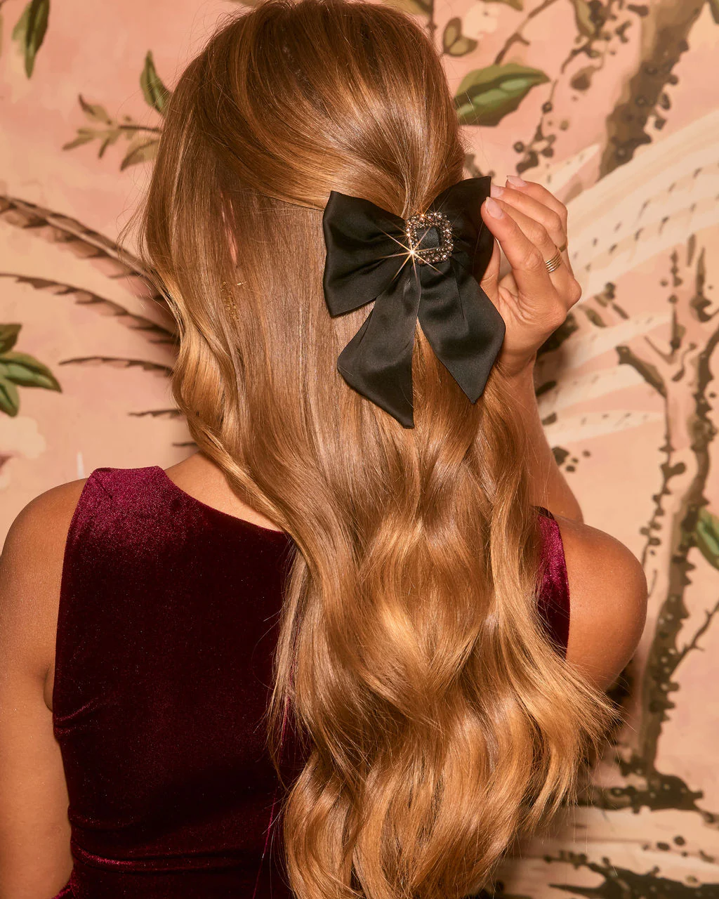 Glima Satin Bow Hair Barrette - Image 3