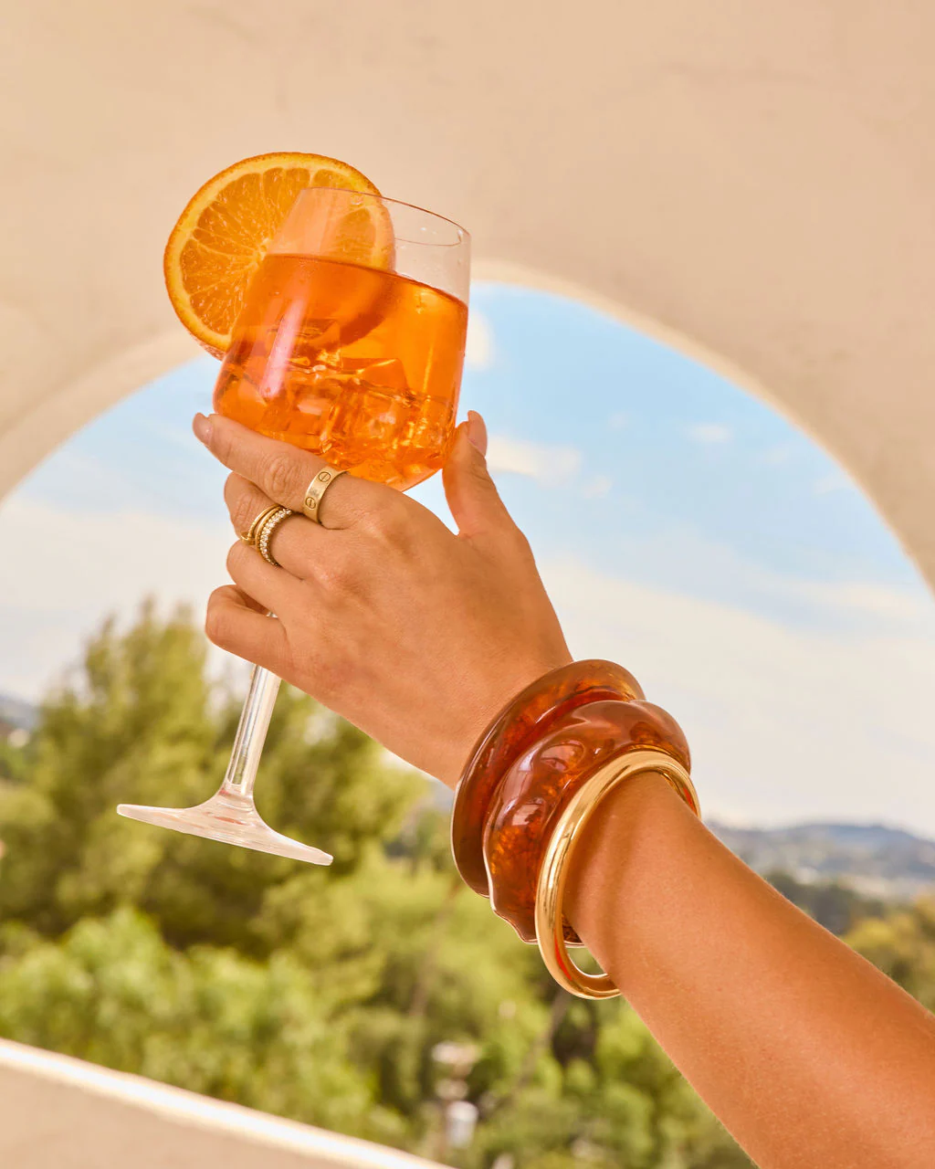 Glossed Horizon Chunky Bangle Set - Image 3