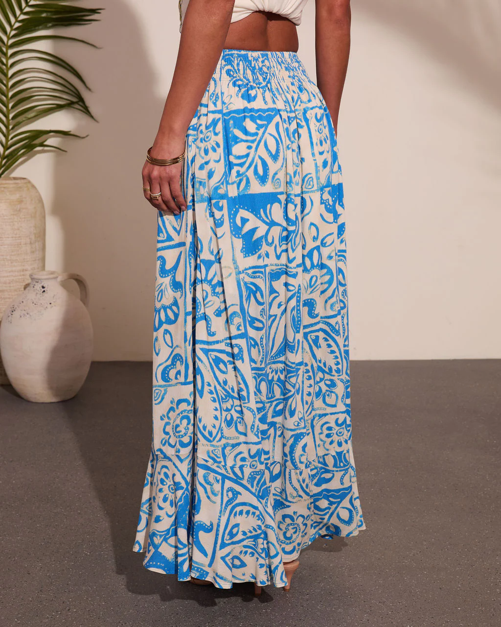 Glow Dream Abstract Print Maxi Skirt - Image 4