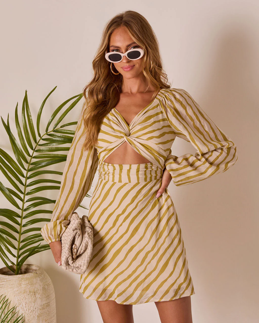Glow Hour Striped Cutout Mini Dress - Image 2