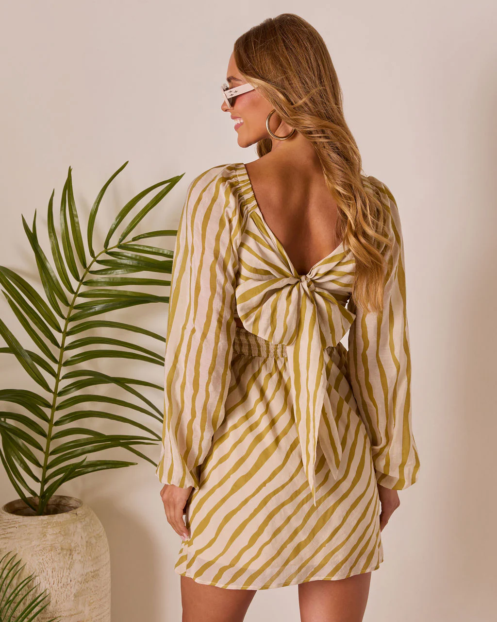 Glow Hour Striped Cutout Mini Dress - Image 4