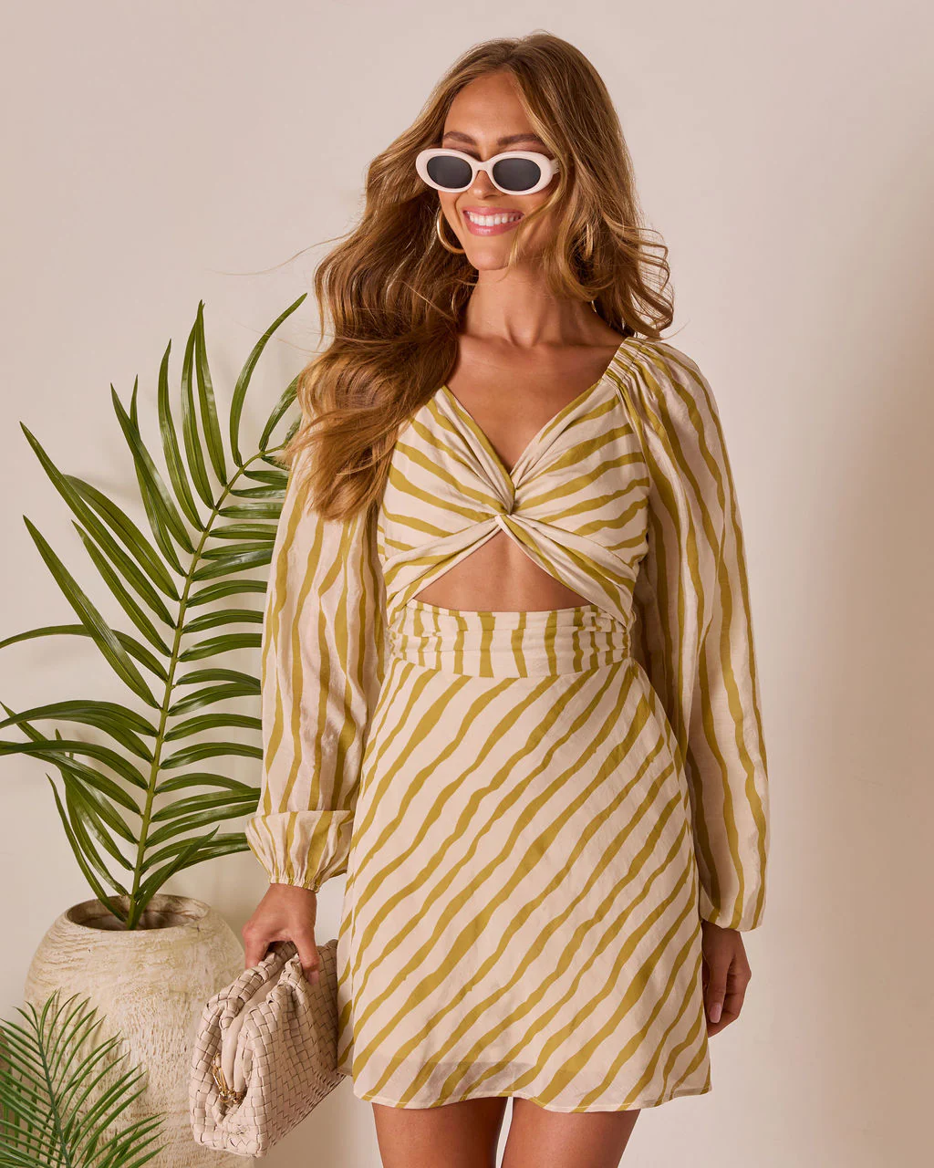 Glow Hour Striped Cutout Mini Dress - Image 6