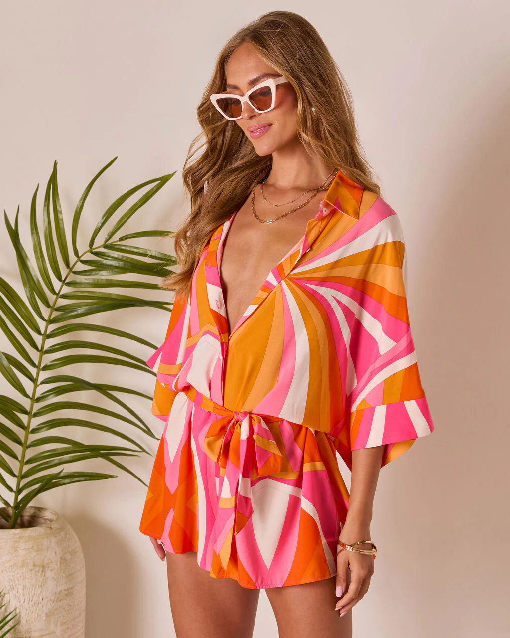 Glow Hour Waist Tie Romper - Image 3