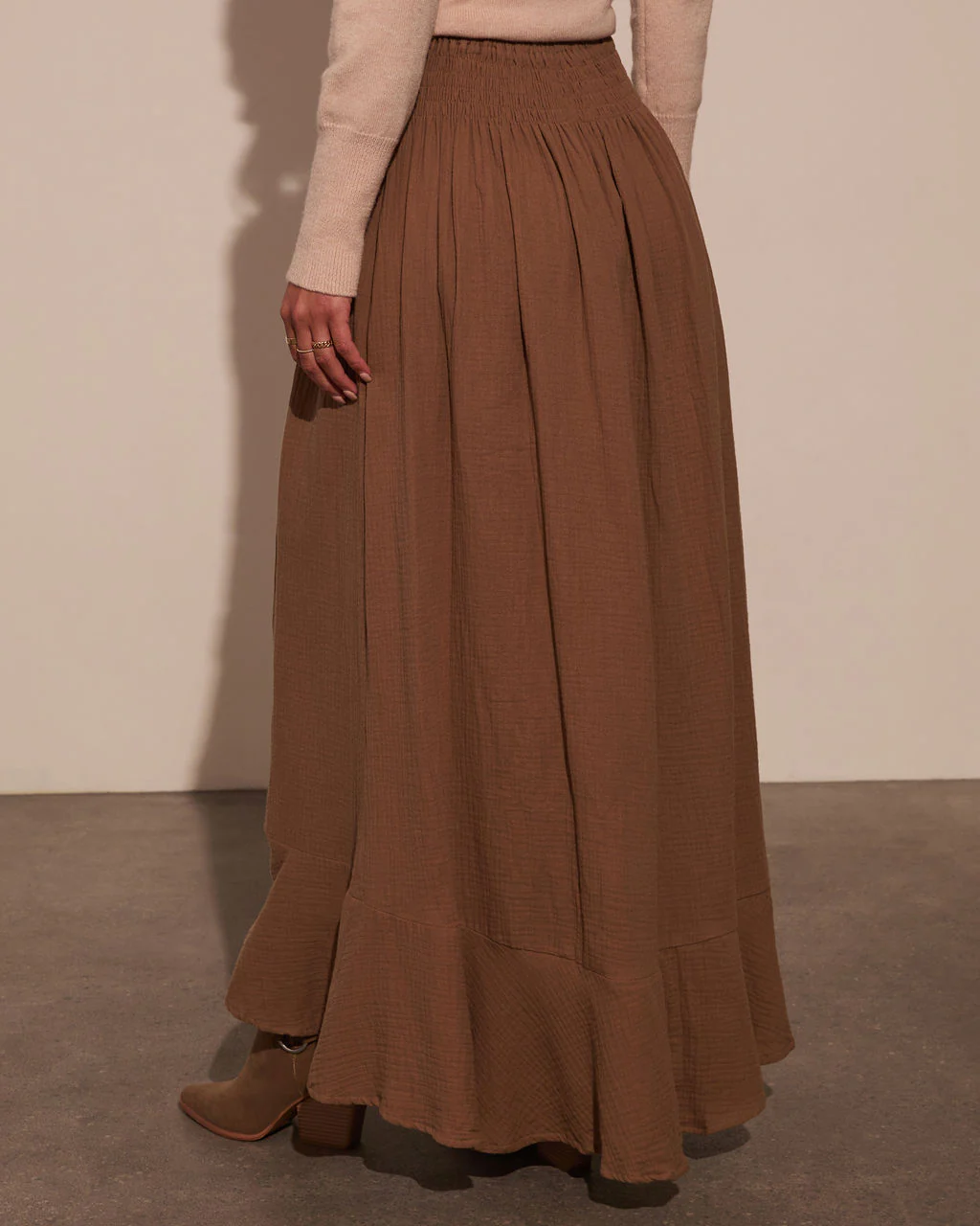 Serves Up Tie Waist Button Down Maxi Skirt - Image 16