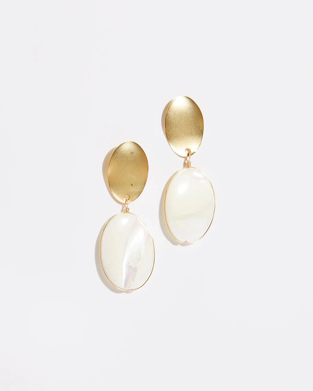Gold And Pearl Drop Earrings - Image 2