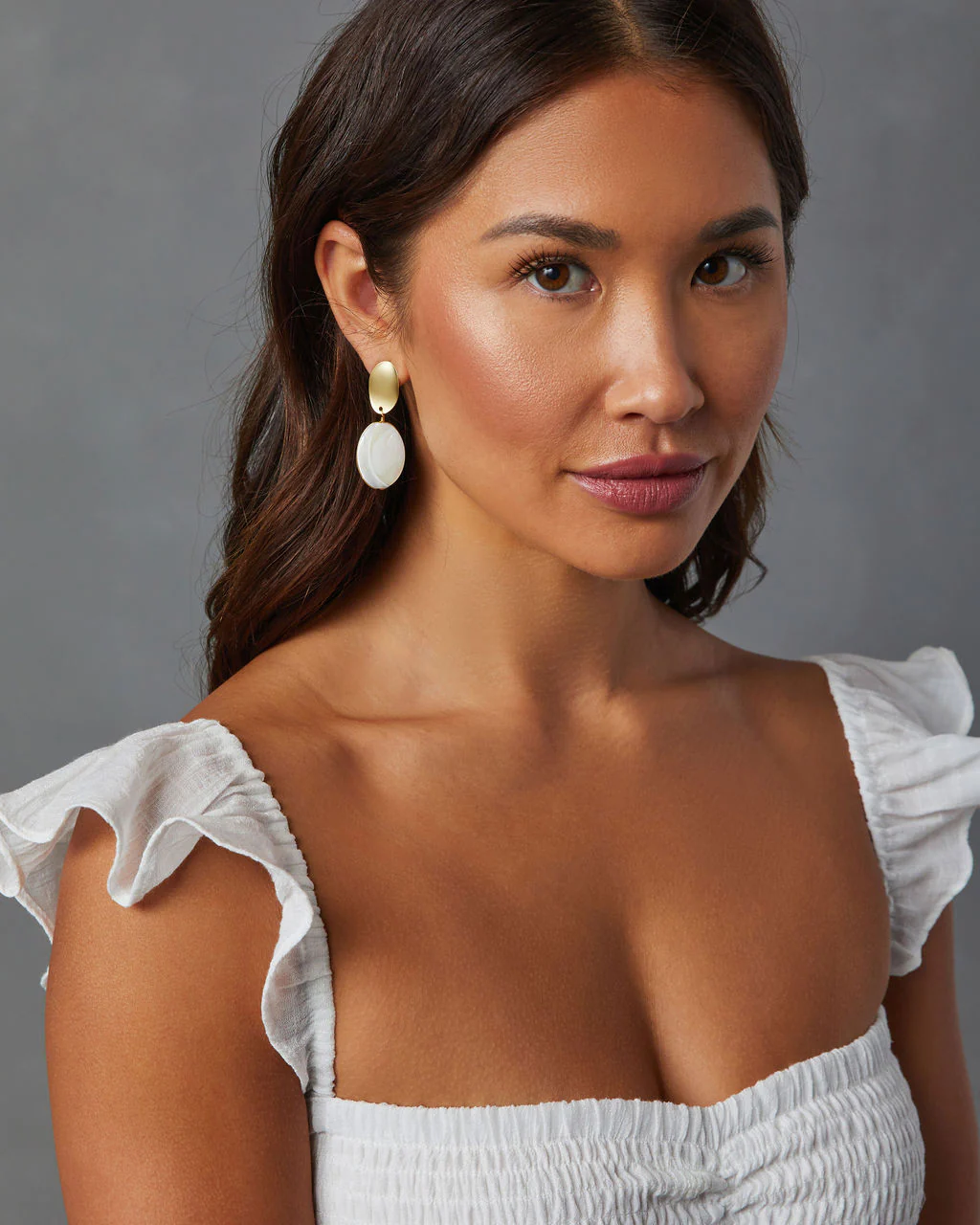 Gold And Pearl Drop Earrings - Image 3
