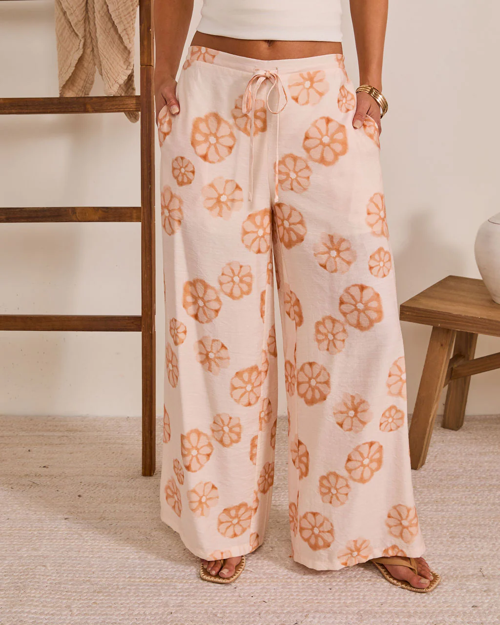 Golden Cove Relaxed Floral Drawstring Pant - Image 2
