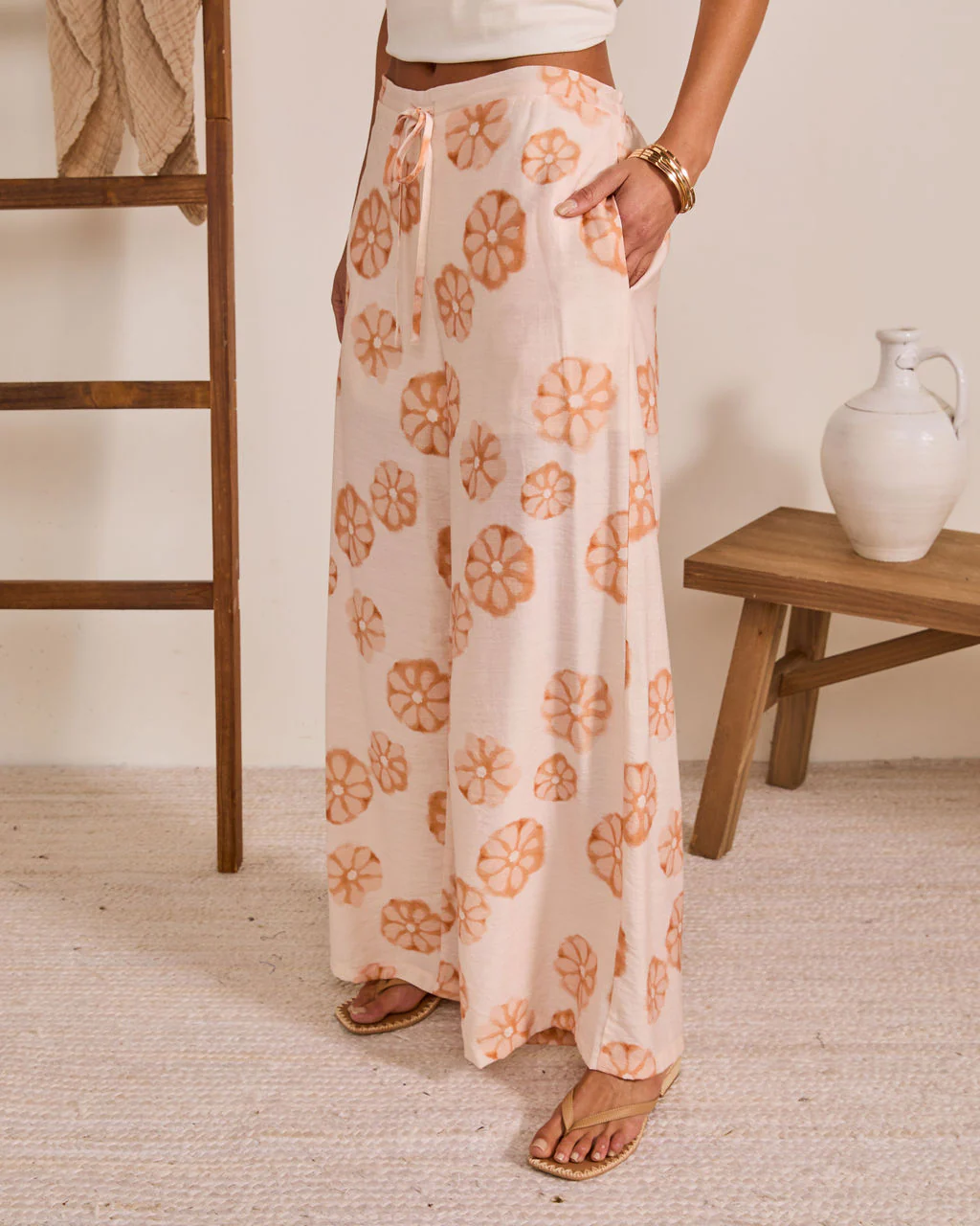 Golden Cove Relaxed Floral Drawstring Pant - Image 3