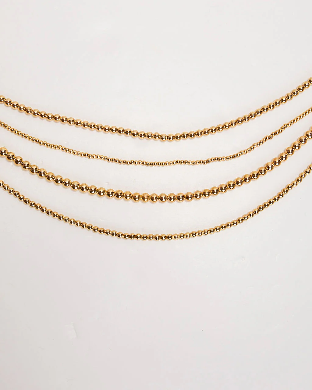 Golden Girl Layered Beaded Necklace - Image 4