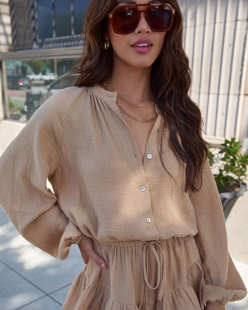 Goldie Skirt Overlay Romper - Image 5