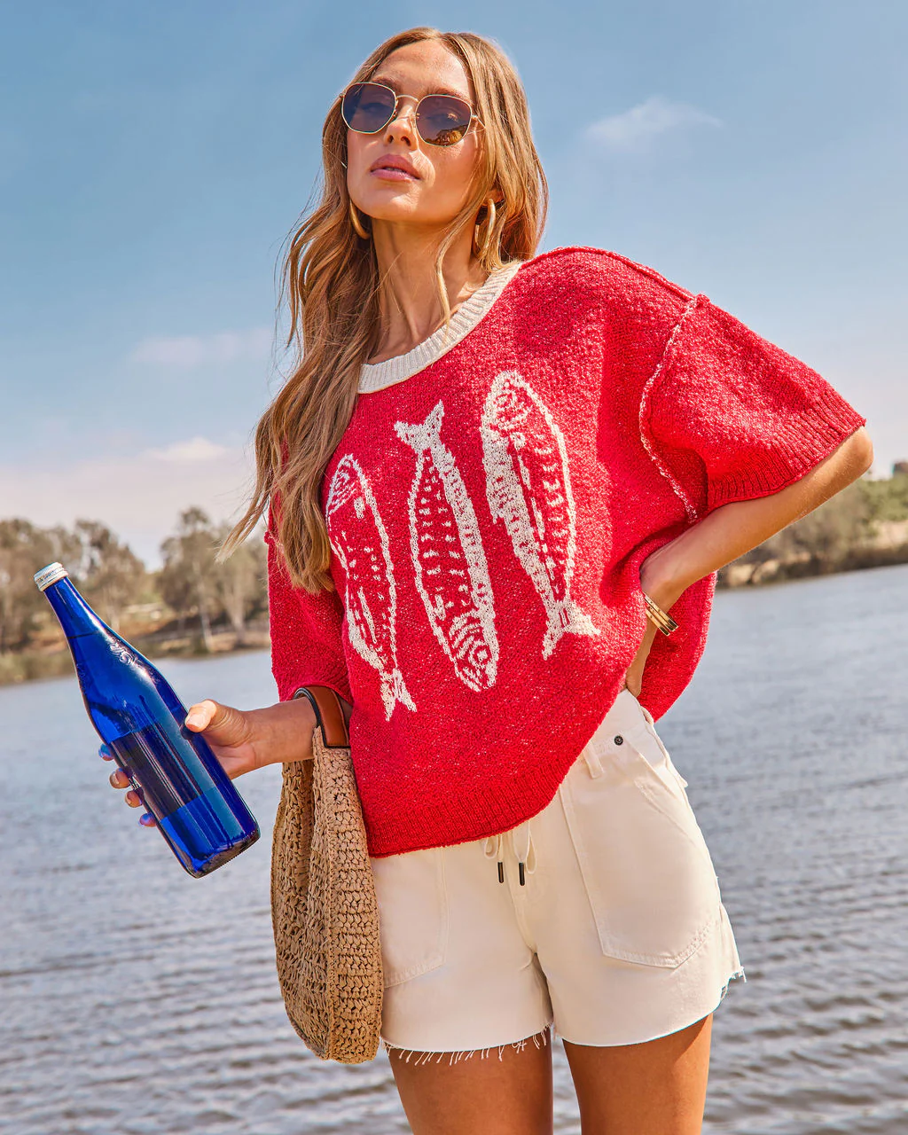 Good Catch Novelty Sardine Print Sweater - Image 5
