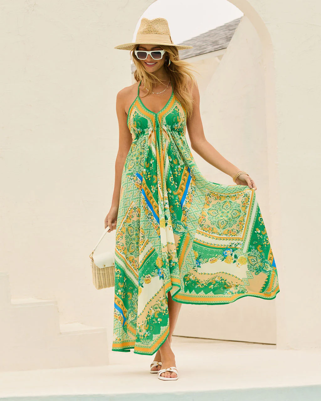 Grasse Border Print Maxi Dress - Image 16