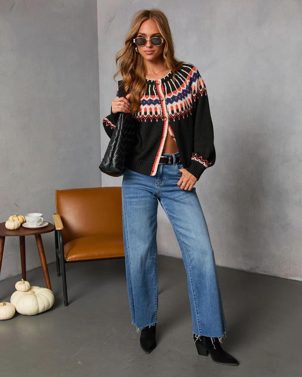 Grateful Gathering Abstract Knit Cardigan - Image 2