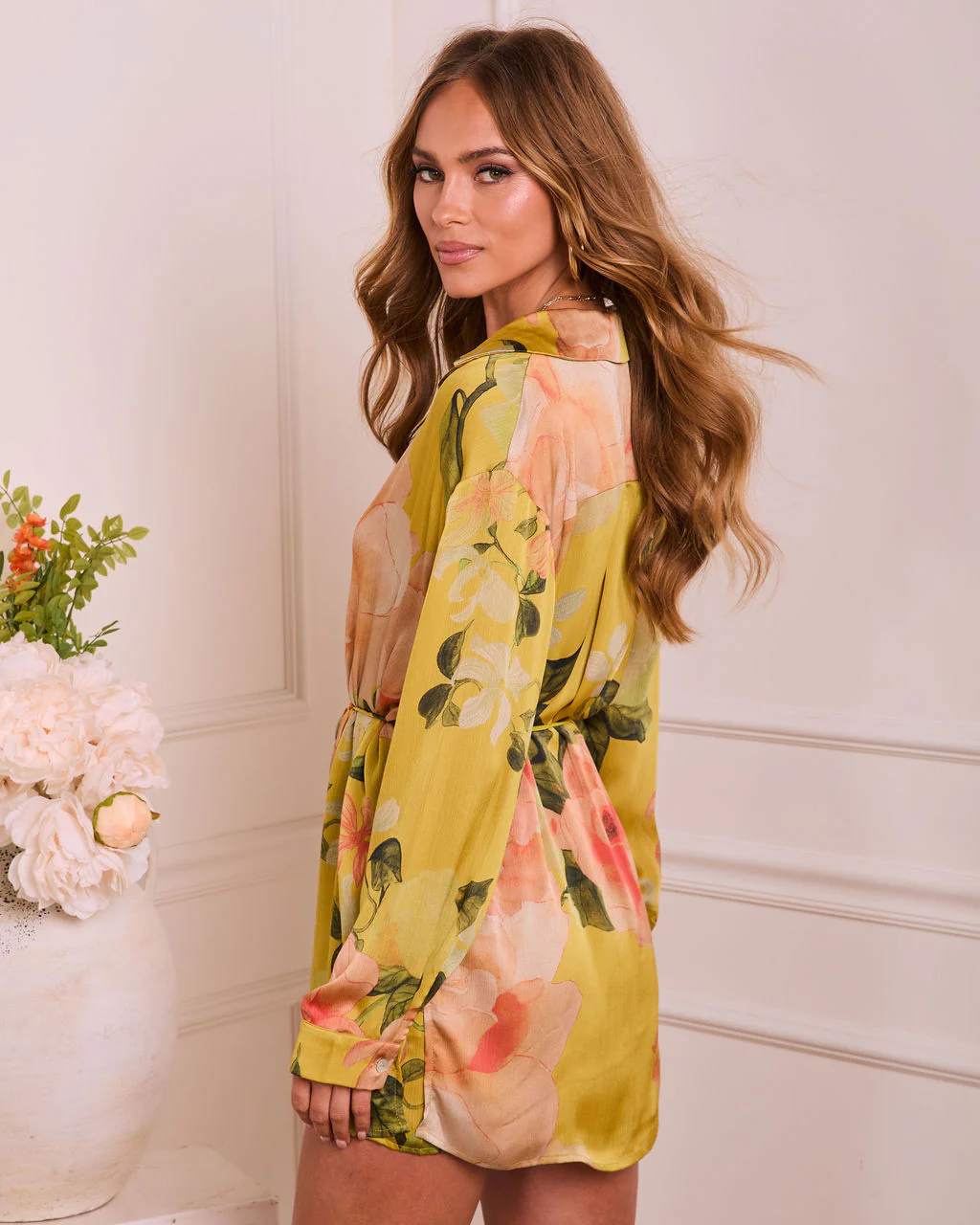 Grinnell Printed Satin Romper - Image 4