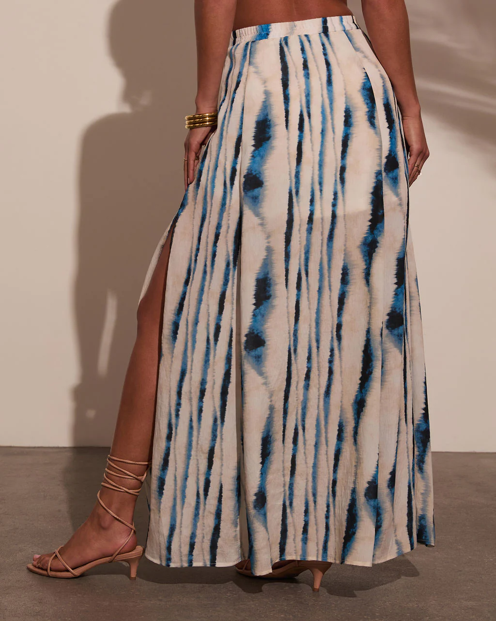 Haidee Watercolor Striped Maxi Skirt - Image 4