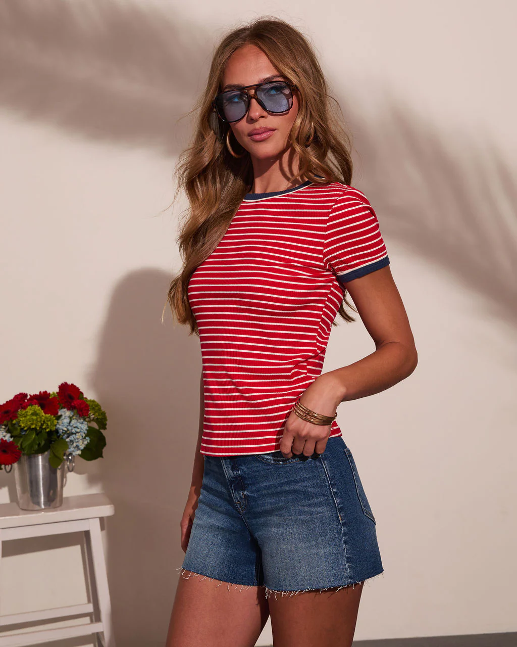 Harbor Drifter Striped Short Sleeve Top - Image 3