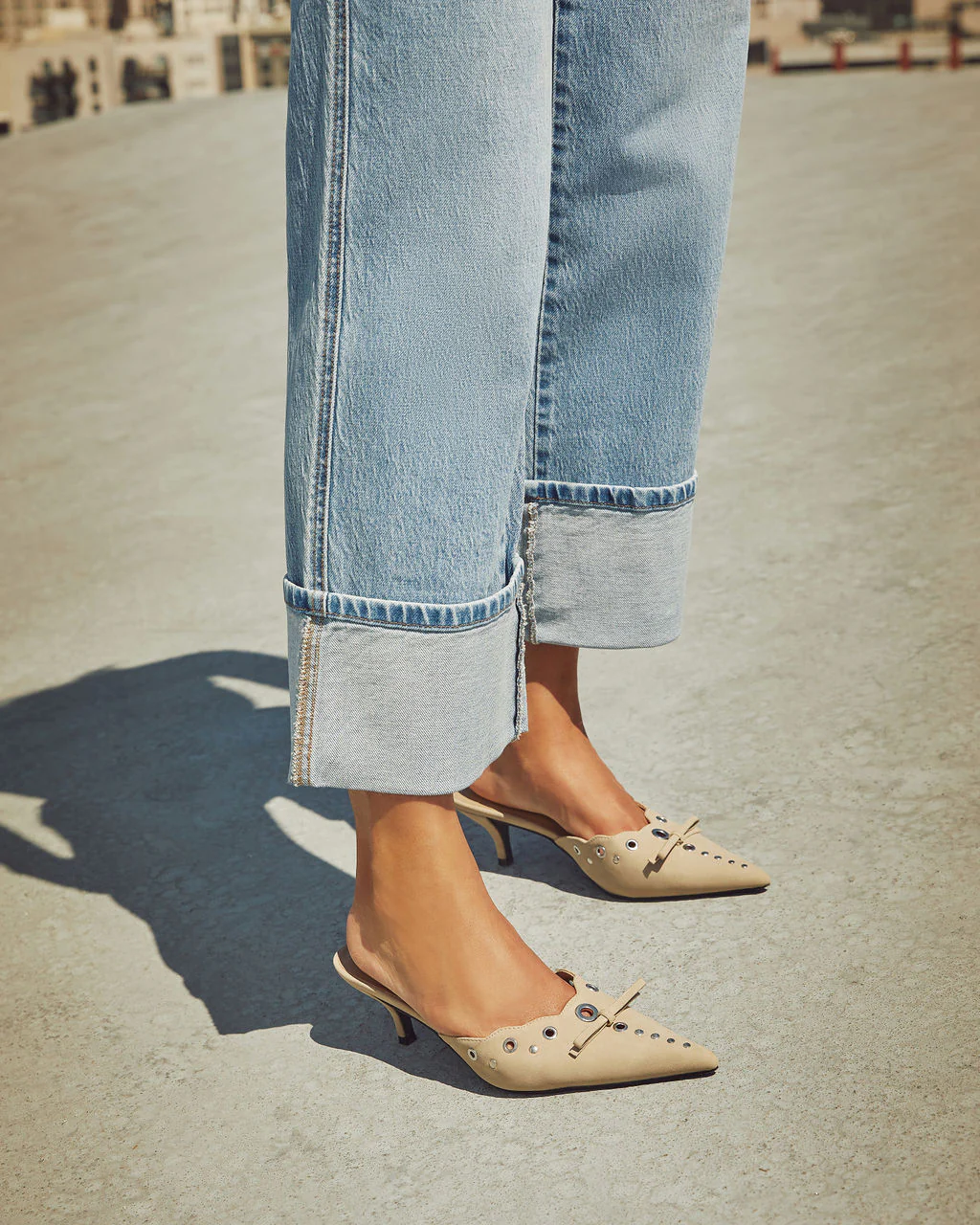 Harden Stretch High Rise Straight Leg Cropped Jeans - Image 5
