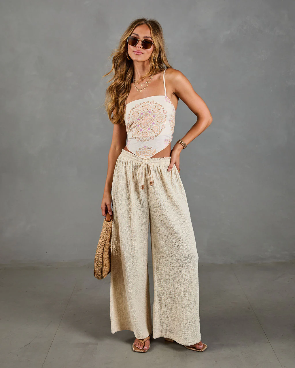 Hardin Abstract Mandala Print Bandana Top - Image 5