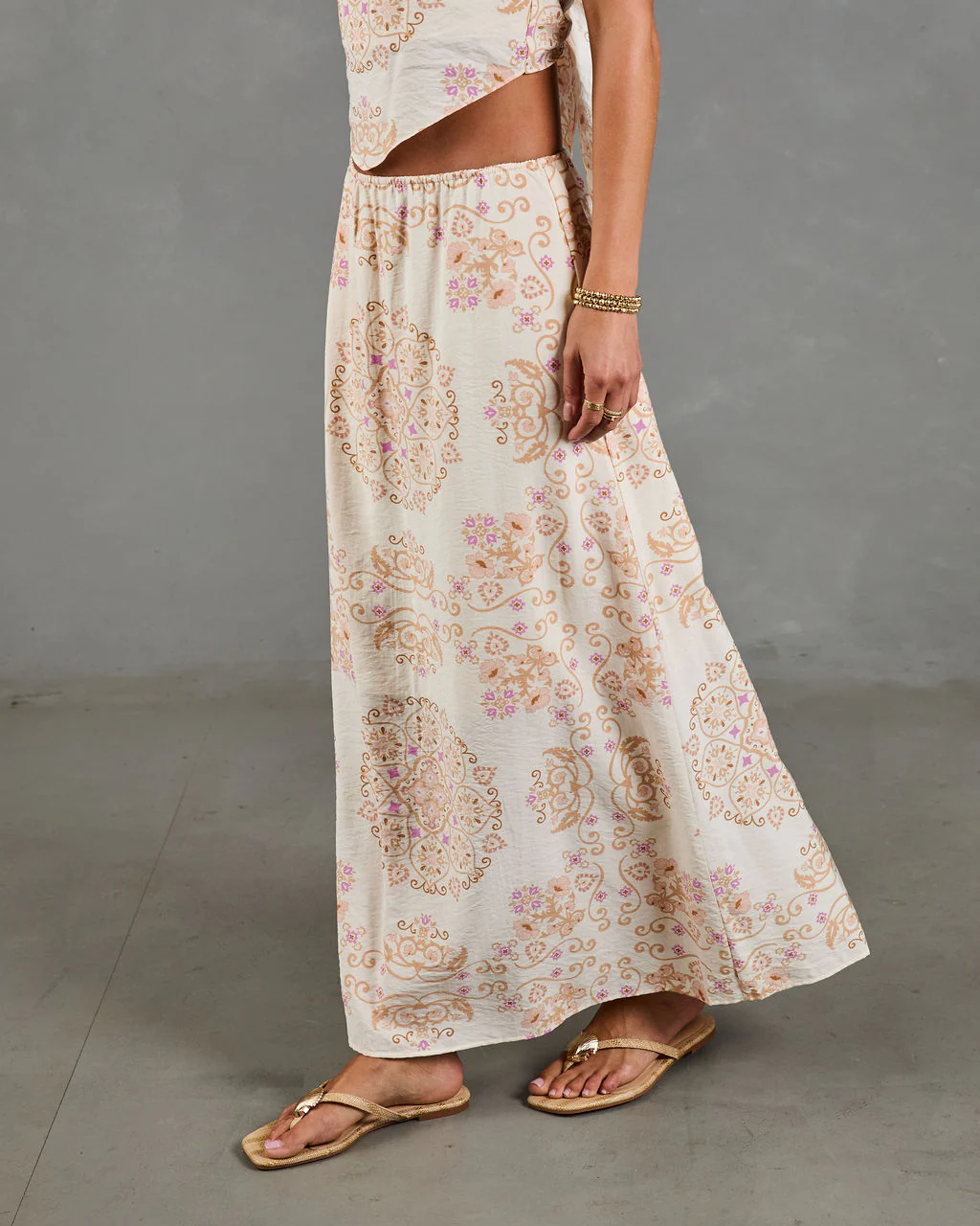 Hardin Abstract Mandala Print Maxi Skirt - Image 3