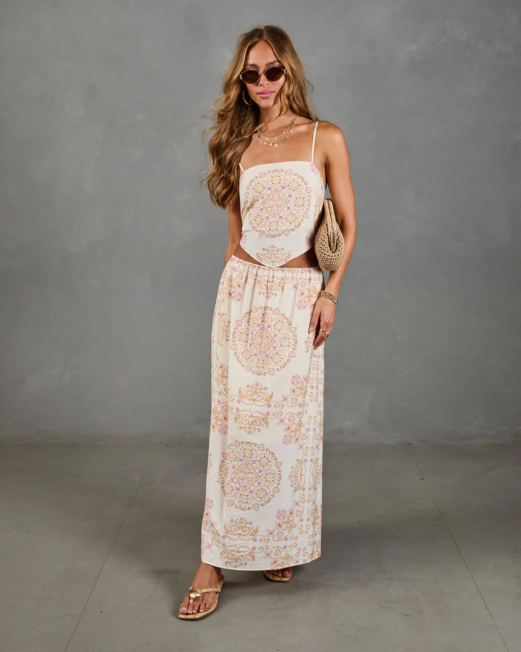 Hardin Abstract Mandala Print Maxi Skirt - Image 5