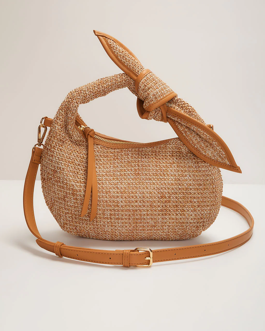 Harissa Knotted Raffia Bag - Image 2