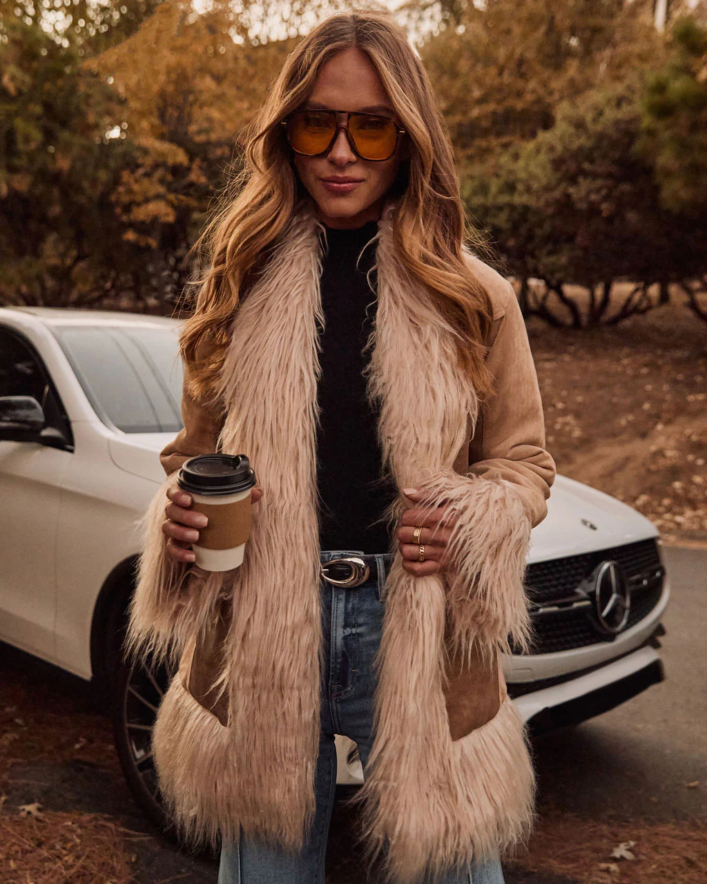 Harley Suede Faux Fur Trim Jacket - Image 6
