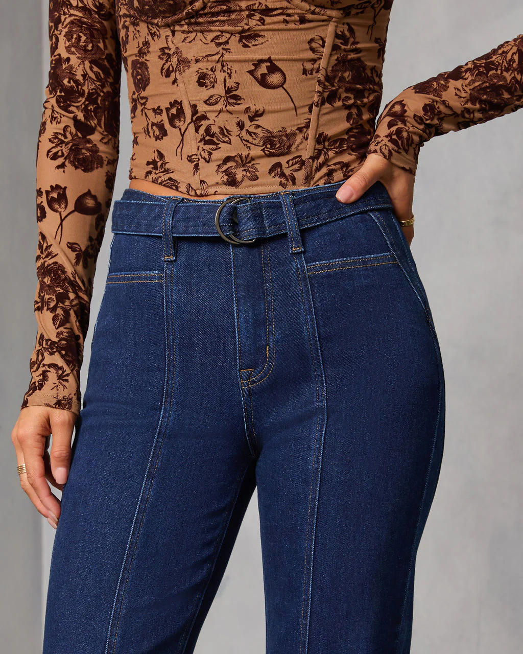 Harloe 90s Vintage Stretch Flare Jeans - Image 6