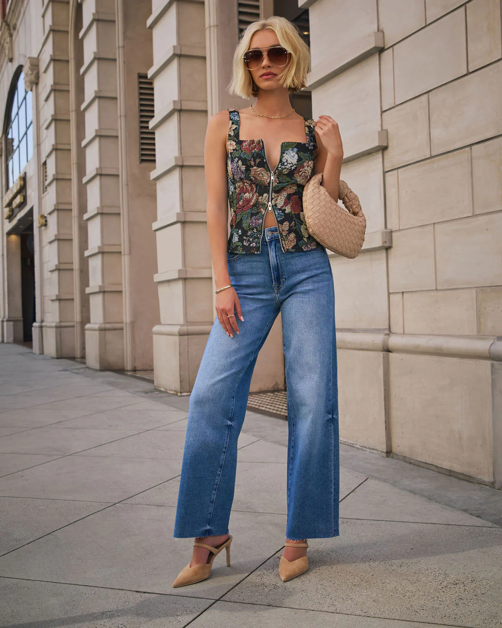 Hayes Floral Tapestry Corset Top - Image 8